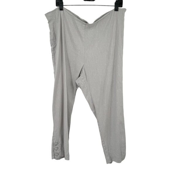 J.Jill Linen Stretch size XL Petite Pants Light Gray cropped - Picture 1 of 7